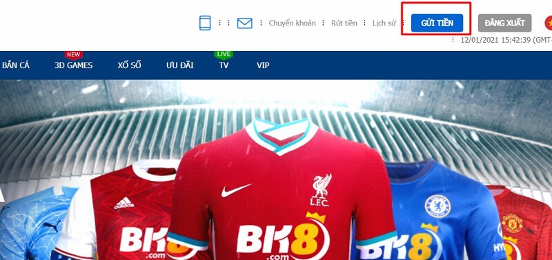 Để gửi tiền vào tài khoản BK8 bằng AP Vietnam bạn cần đăng nhập