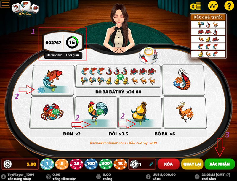 Hướng dẫn chơi game Bầu Cua Tôm Cá Thái trên website BK8