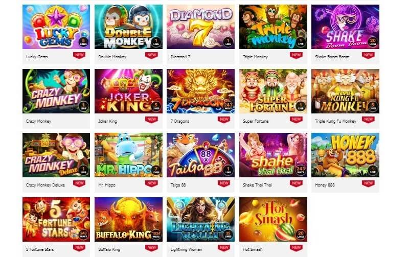 Đa dạng các tựa game slots trên nhà cái BK8