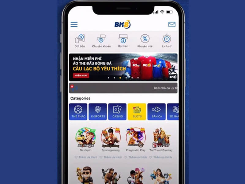 Cách vào chơi game slots tại nhà cái BK8