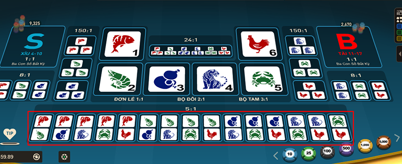 Hướng dẫn chơi game Bầu Cua Tôm Cá Thái trên website BK8