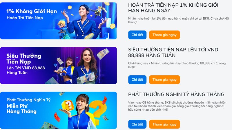 Combo ưu đãi khi bắn cá Thần dành cho hội viên BK8